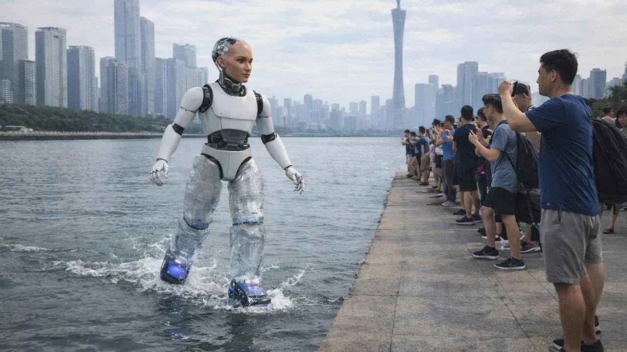Le nouveau robot IA de Chine : il marche sur l’eau, vole et nage !