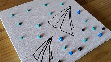 Paper Plane / Easy Abstract Painting Demo / Satisfying / Project 100 Days / Day #043