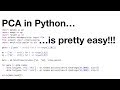 StatQuest: PCA in Python