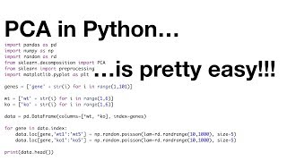 StatQuest: PCA in Python