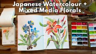 Painting Florals with Gansai Tambi vs. Watercolour