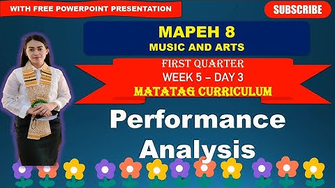 MAPEH 8: Q1_WEEK 5- Day 3: PERFORMANCE ANALYSIS ||MATATAG CURRICULUM