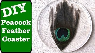 DIY Peacock Feather Coaster - Another Coaster Friday - Craft Klatch