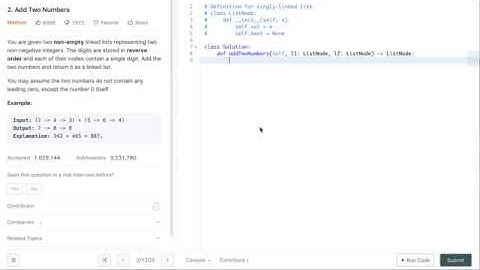 Amazon Coding Interview Question: Add Two Numbers