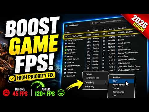 How to Permanently Set Any Game to High Priority Using Regedit (Windows 11/10) | 2026 Guide