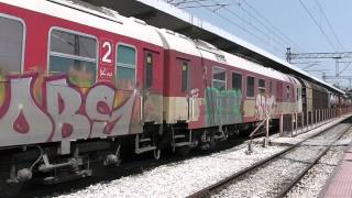 Freight Train Passing Larissa Station