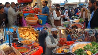 Traditional Street food for iftar in Afghanistan | Rush on Ramadan | Achar | Kachalan | Channa