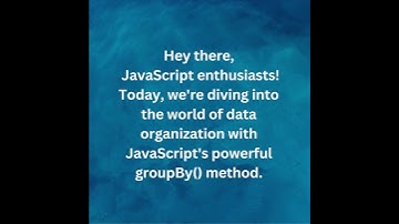 JavaScript GroupBy Examples :  Array of Objects GroupBy in JS