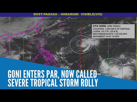 Goni enters PAR, now called Severe Tropical Storm Rolly