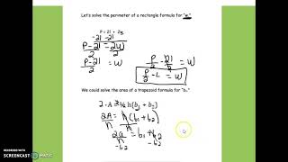 Solving literal equations notes