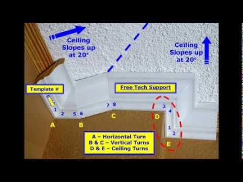 How To Install Crown Molding On A Sloped Ceiling Youtube