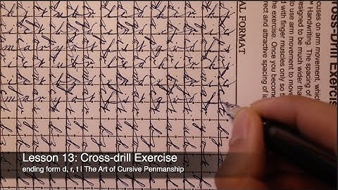 Lesson 13: Cross-Drill Exercise | #cursive #handwriting #penmanship #amsr