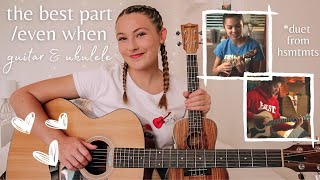 The Best Part/Even When Guitar AND Ukulele Tutorial (Beginner) // Olivia Rodrigo & Joshua Bassett