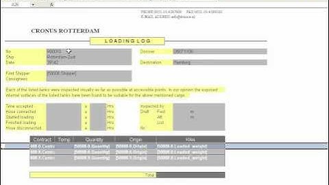 XL-LOADLOG, Export Navision data to Excel