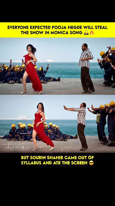 Soubin Shahir Rocked, Pooja Hegde Shocked in Monica Song From Coolie 🙇♂️🔥 #monica #cooliemovie