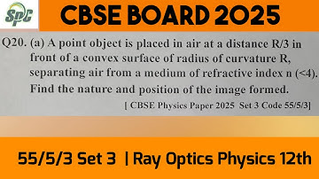 Q20 A point object is placed in air at a distance R/3 in front of a convex surface of radius of curv