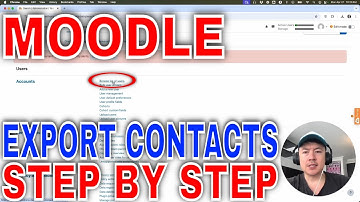 ✅ How To Download Export Contacts In Moodle 🔴