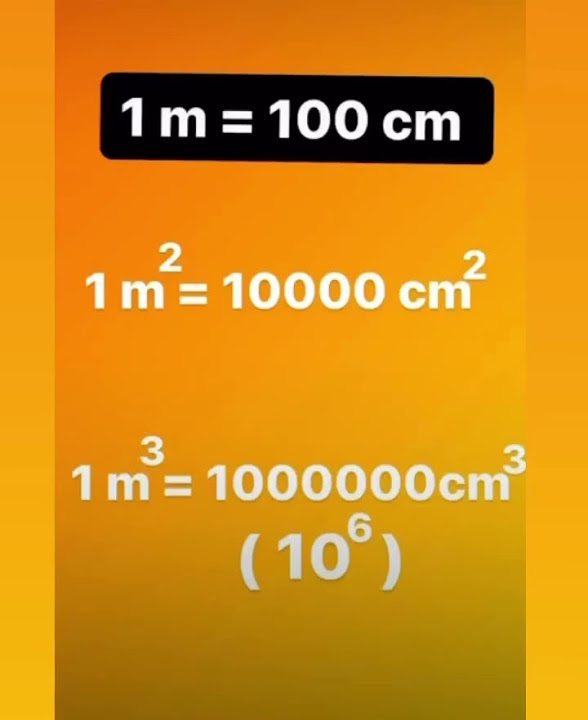Conversion of units meter to cm square meter to square cm cubic