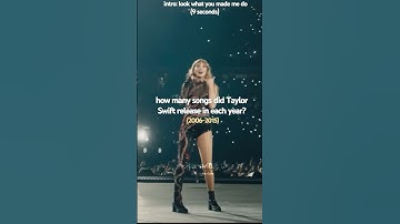 how many songs did ts release in each year pt.1 | #taylorswift #swifties #shorts #fyp #erastour #fy
