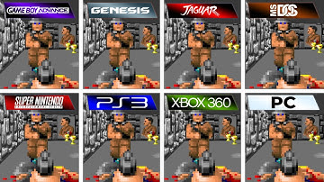 Wolfenstein 3D (1992) GBA vs Genesis vs Atari Jaguar vs DOS vs SNES vs PS3 vs XBOX 360 vs PC