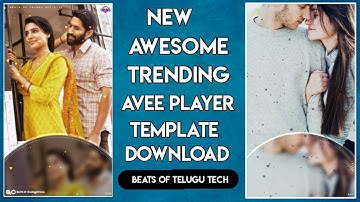 NEW AWESOME TRENDING AVEE PLAYER TEMPLATE TUTORIAL | #Beatsoftelugutech
