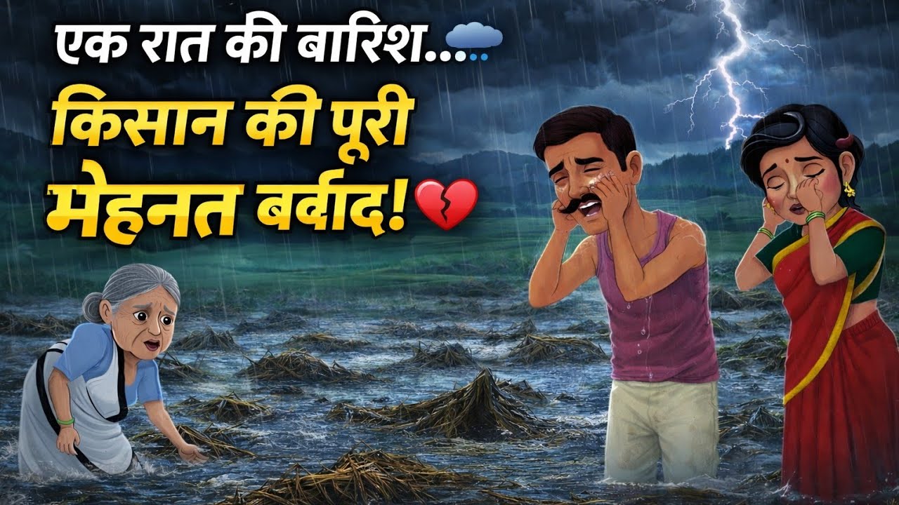 ठंड में बारिश का कहर | हिंदी कहानी | Hindi story 