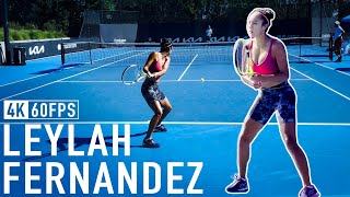 Leylah Fernandez | Court Level Forehand, Backhand [Part1]