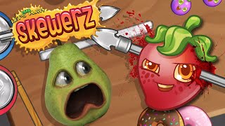 Pear plays - SKEWERZ!!!!! (NEW ANNOYING ORANGE MOBILE GAME) screenshot 1