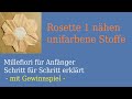 Millefiori für Anfänger – Rosette 1 nähen – unifarbene Stoffe