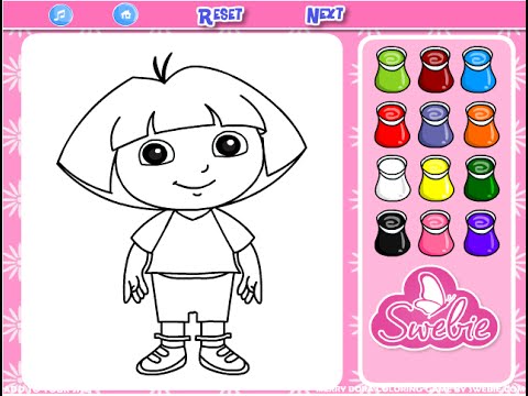 dora the explorer coloring game play