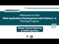 Django Tutorial Beginning to CRUD Operation | WADP-B7