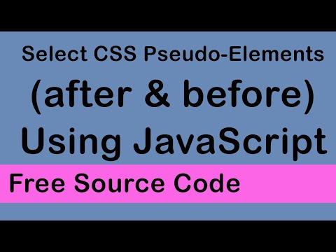 How to select CSS pseudo element using javaScript