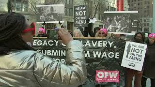 Activists rally to end lower minimum wage for tipped service workers