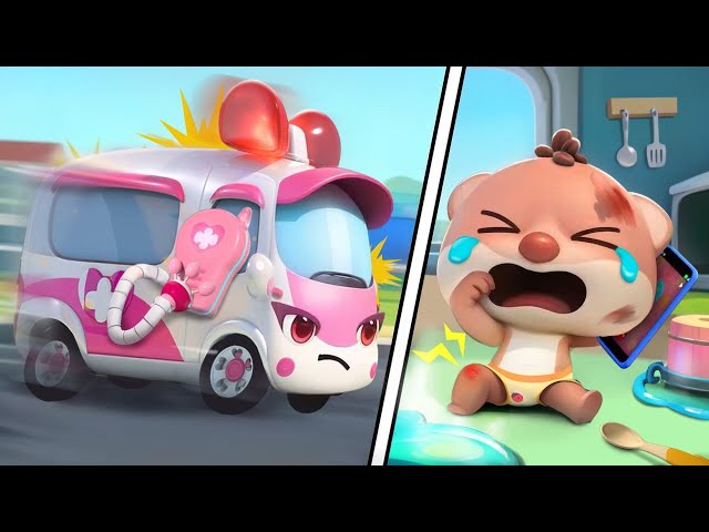 Boo Boo Bus Brave Ambulance Song | Wheels on the Bus | Car Cartoon | Kids Songs ...