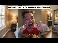 Beavo attempts to swallow roast dinner tiktok roastdinner bigup