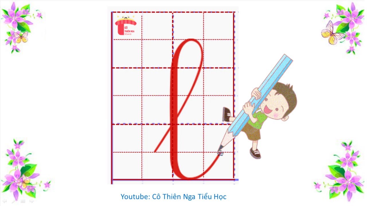 Cách viết chữ l thường, cỡ vừa (5 ô ly) - Tập viết lớp 1 - Cô Thiên Nga ...