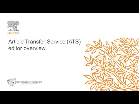 Article Transfer Service (ATS) editor overview