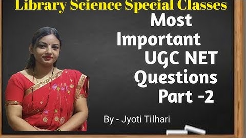 Most Important UGC NET Questions ll Library and information science Important questions ll