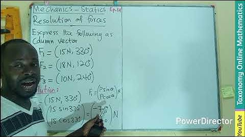 Statics Mechanics: How to Express Forces from Magnitude-bearing Form to Column Vector Form | Epi. 14