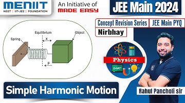 Simple Harmonic Motion | Oscillations | PYQ For JEE Main | By Rahul Pancholi Sir | MENIIT