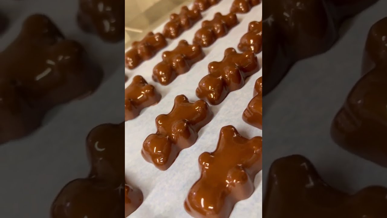 6 moules en silicone oursons guimauve-chocolat - Plat / moule