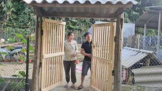 видео: Тхань и Йен Чи сделали ворота из кусков дерева, которые были одновременно прочными и красивыми. картинка: Тхань и Йен Чи сделали ворота из кусков дерева, которые были одновременно прочными и красивыми.