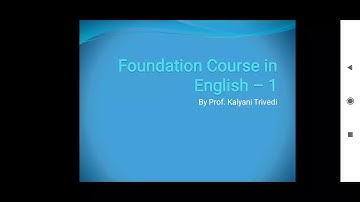 B.Com Sem-1, English, Lecture-3, By Prof. Kalyani Trivedi