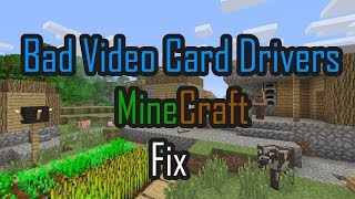 (Minecraft-Fix) Как исправить ошибку Bad Video Card Drivers на Windows 10 (без обновления драйверов)