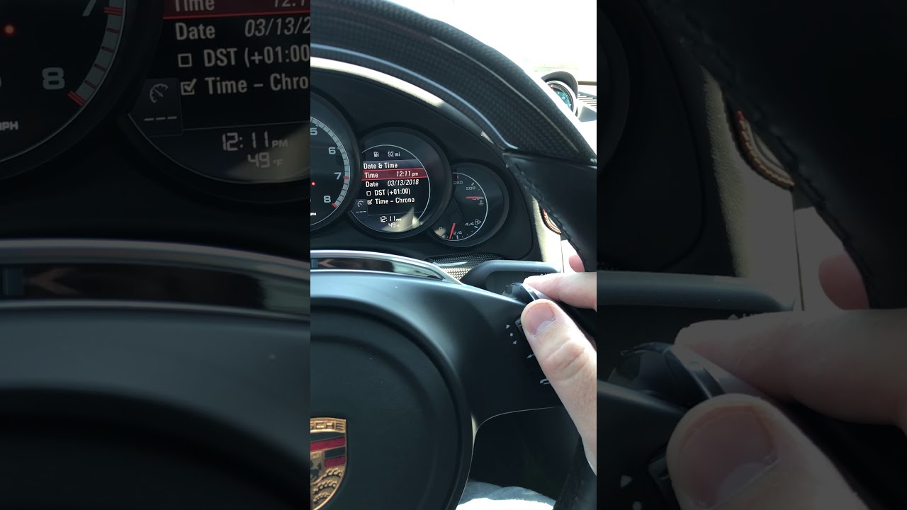"Porsche 911 How To" Setting the clock time in a 991 YouTube