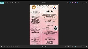 ATAL FDP - Day 1 - Session 1 and 2 | CMR Technical Campus