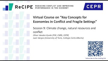 Virtual Course on “Key Concepts for Economies in Conflict and Fragile Settings” - Session 9