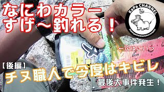 ◆シリーズ後編◆チヌ職人で黒鯛&キビレを狙ってみた！釣れるぞ！なにわカラーワーム今度は41cmキビレ※最後にハプニング発生…！