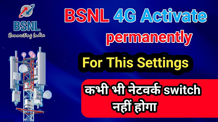 BSNL 4G Activate kare sirf 1 setting se | bsnl network problem | bsnl me net nhi chal raha hai