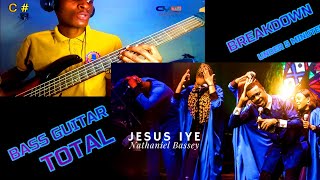 Video thumbnail of "How to play - JESUS IYE || Nathaniel Bassey || Bass guitar breakdown under 5 minutes 🎧🔥🔥"